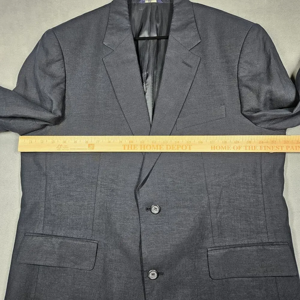 J. Crew Linen Blazer Mens 44R Black Two-Button Wedding 27
